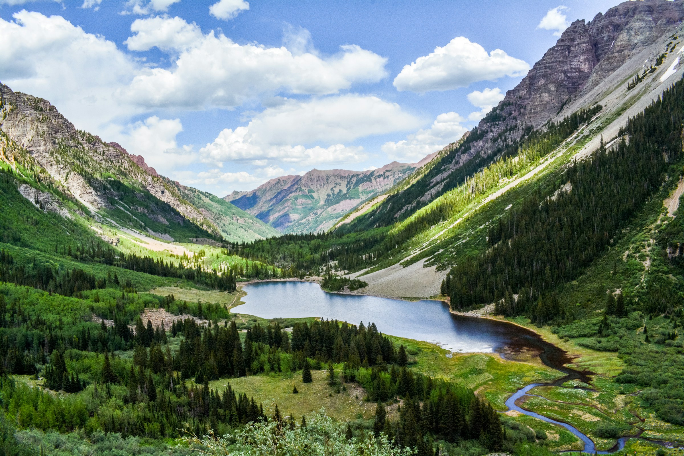 Looking out towards chasm lake. Aspen, CO.